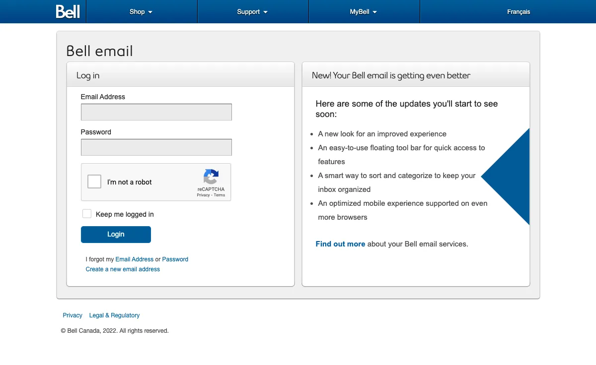 bell.net interfaccia webmail