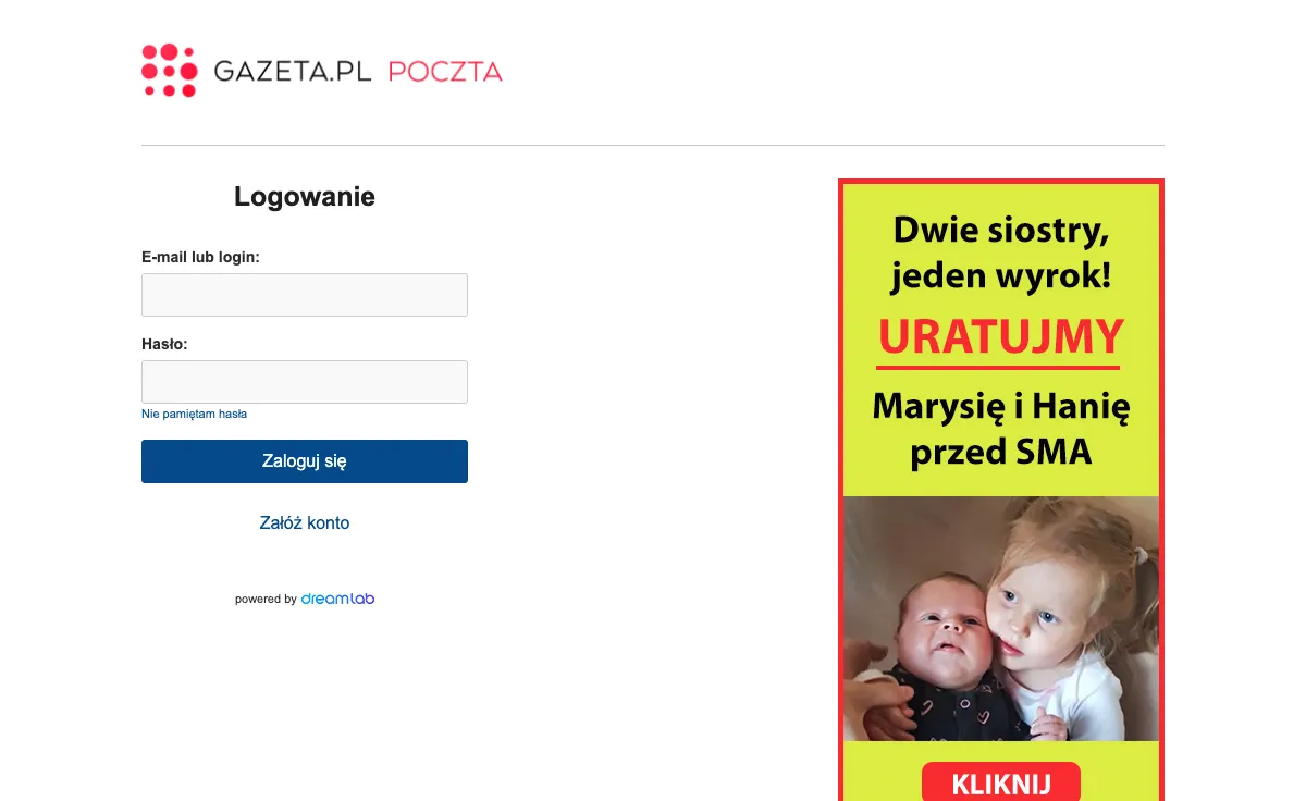 gazeta.pl interfejs poczty internetowej