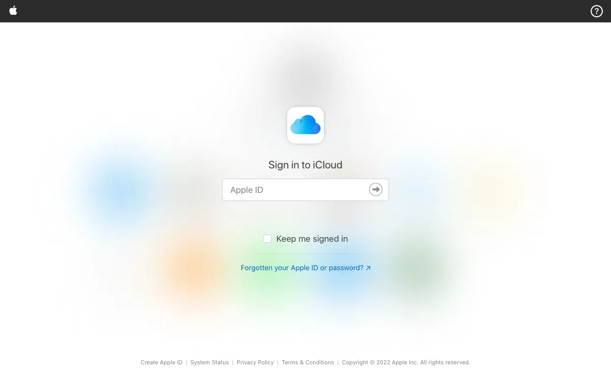 icloud.com interfejs poczty internetowej