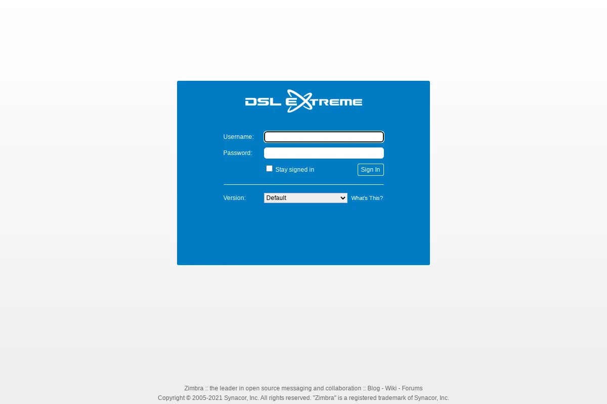 mail.dslextreme.com webmail interface