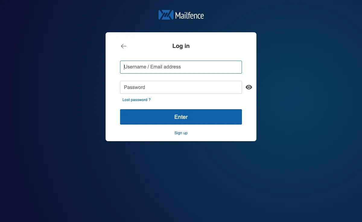 mailfence.com interface de webmail