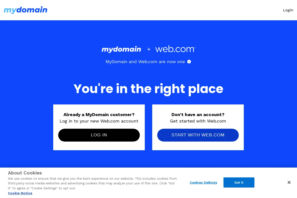 mydomain.com Webmail-Oberfläche