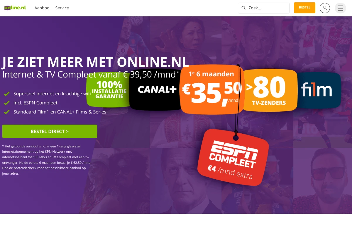 online.nl interfejs poczty internetowej