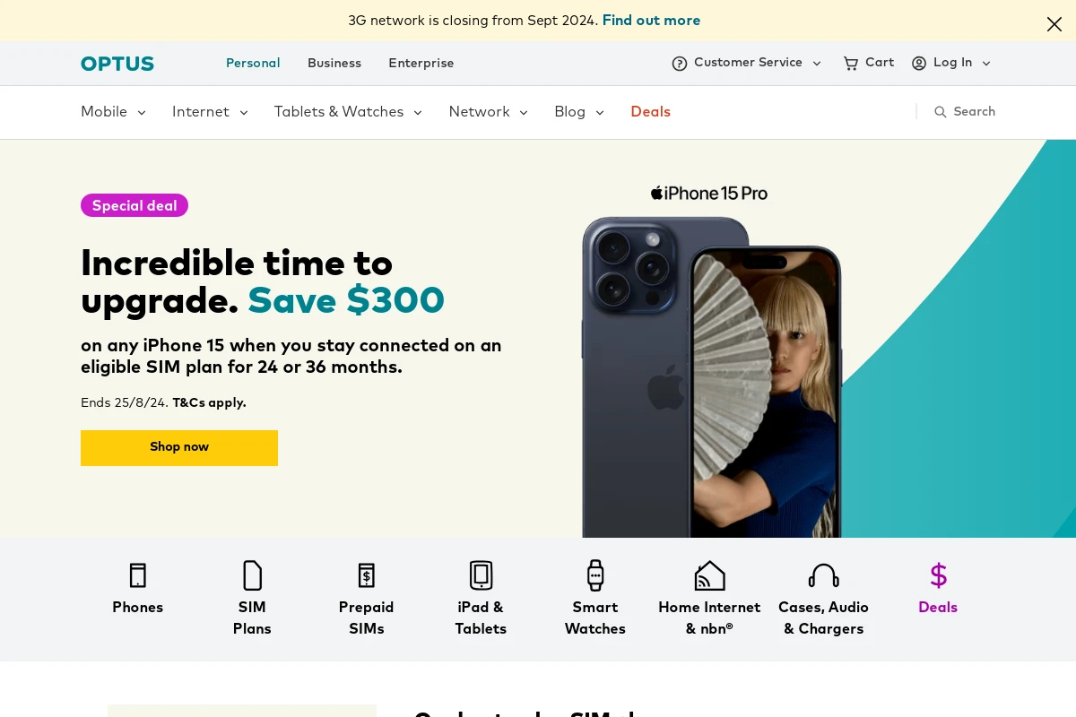 optus.com.au interfejs poczty internetowej